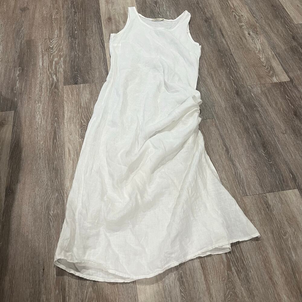 Valentina Naldi Linen White Asymmetrical Dress Small - Picture 2 of 11